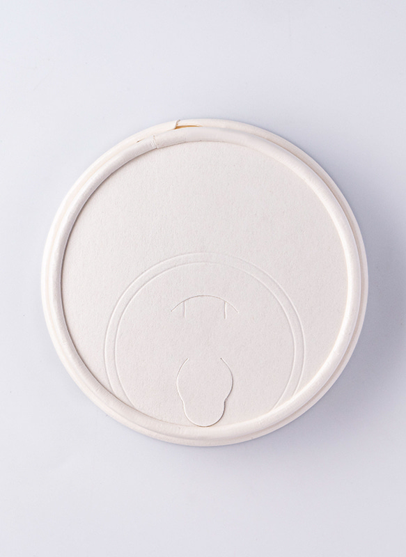 80mm unbleached paper cup lid