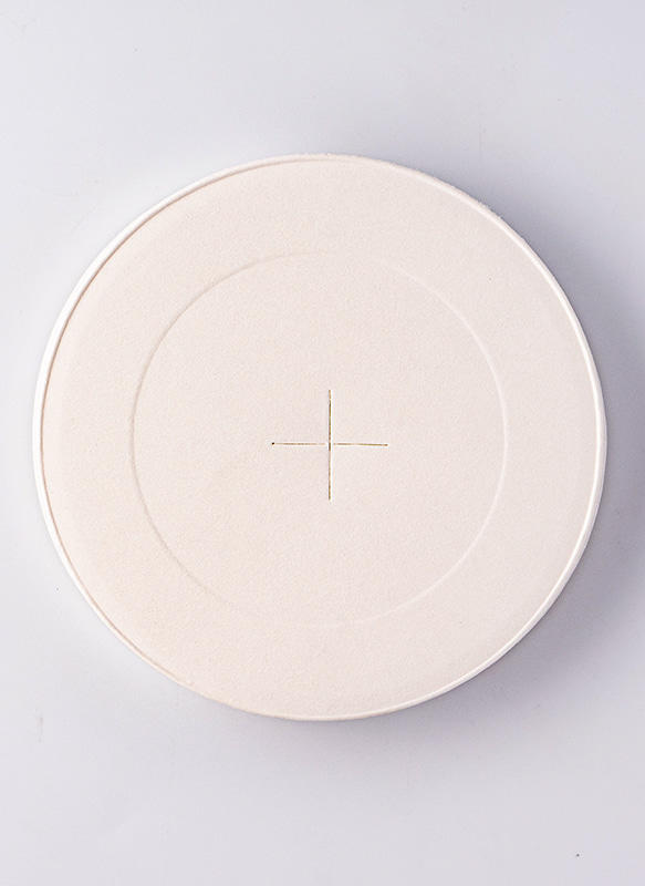 90mm White Simple Paper Cup Lid with X Slot